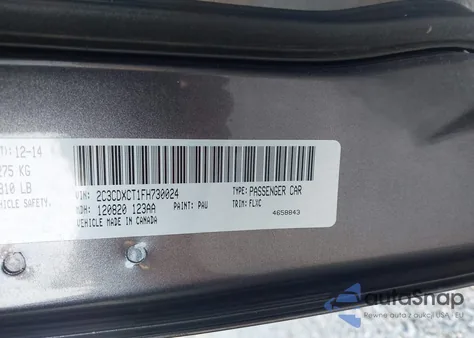 2015 Dodge Charger R/T z USA, uszkodzony, nr VIN 2C3CDXCT1FH730024